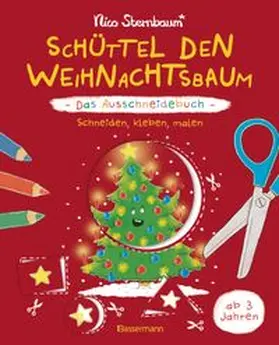 Sternbaum |  Schüttel den Weihnachtsbaum - Das Ausschneidebuch. Schneiden, kleben, malen für Kinder ab 3 Jahren | Buch |  Sack Fachmedien