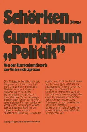 Schörken |  Curriculum 'Politik' | Buch |  Sack Fachmedien