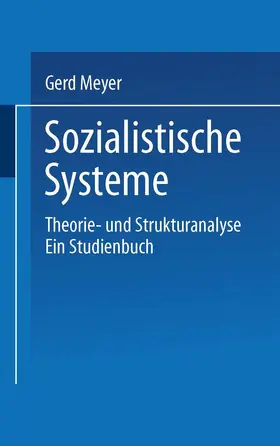 Meyer | Sozialistische Systeme | Buch | 978-3-8100-0236-5 | www.sack.de