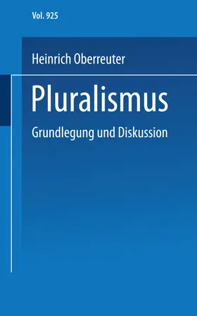 Oberreuter | Pluralismus | Buch | 978-3-8100-0283-9 | www.sack.de