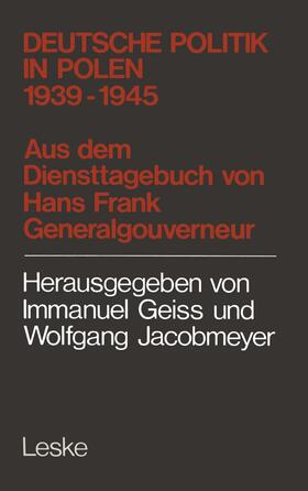 Frank | Deutsche Politik in Polen 1939¿1945 | Buch | 978-3-8100-0296-9 | sack.de