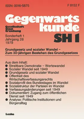 Gagel |  Grundgesetz und sozialer Wandel - zum 30. Jahrestag der Verfassung der Bundesrepublik Deutschland | Buch |  Sack Fachmedien