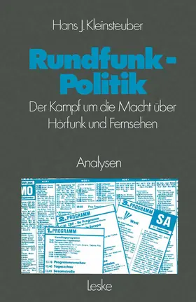 Kleinsteuber |  Rundfunkpolitik in der Bundesrepublik | Buch |  Sack Fachmedien