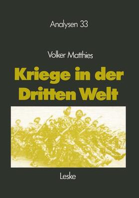 Matthies |  Matthies, V: Kriege in der Dritten Welt | Buch |  Sack Fachmedien