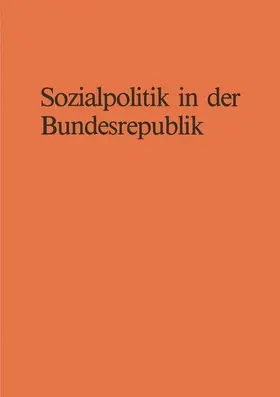 Schäfers |  Sozialpolitik in der Bundesrepublik | Buch |  Sack Fachmedien