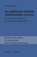 Otten |  Otten, H: Zur politischen Didaktik interkulturellen Lernens | Buch |  Sack Fachmedien