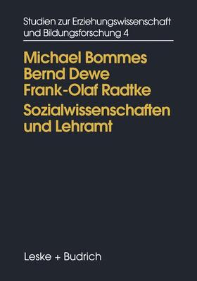Radtke / Bommes / Dewe | Sozialwissenschaften und Lehramt | Buch | 978-3-8100-1224-1 | sack.de