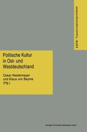 Niedermayer / von Beyme | Politische Kultur in Ost- und Westdeutschland | Buch | 978-3-8100-1526-6 | sack.de
