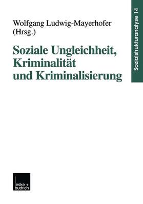 Ludwig-Mayerhofer |  Soziale Ungleichheit, Kriminalität und Kriminalisierung | Buch |  Sack Fachmedien