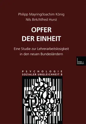 Mayring / Hurst / König |  Opfer der Einheit | Buch |  Sack Fachmedien