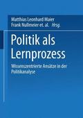 Maier / Hurrelmann / Wiesner |  Politik als Lernprozess | Buch |  Sack Fachmedien