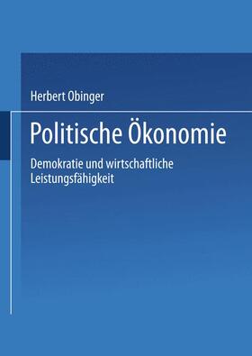 Obinger / Kittel / Wagschal | Politische Ökonomie | Buch | 978-3-8100-3533-2 | sack.de