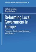 Kersting / Vetter |  Reforming Local Government in Europe | Buch |  Sack Fachmedien
