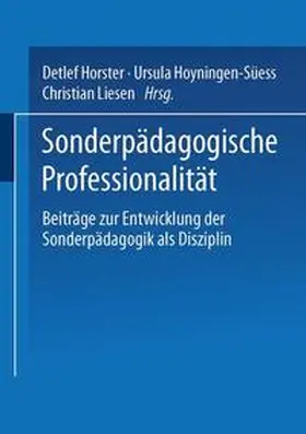 Horster / Hoyningen-Süess / Liesen |  Sonderpädagogische Professionalität | Buch |  Sack Fachmedien