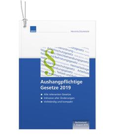 Aushangpflichtige Gesetze 2019 | Buch | 978-3-8111-0248-4 | sack.de