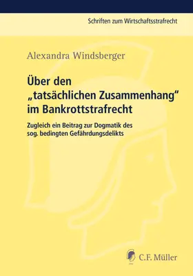 Windsberger | Über den „tatsächlichen Zusammenhang“ im Bankrottstrafrecht | E-Book | www.sack.de