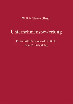 Tönnes |  Unternehmensbewertung | Buch |  Sack Fachmedien