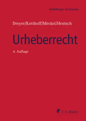 Dreyer / Kotthoff / Meckel | Urheberrecht | E-Book | sack.de