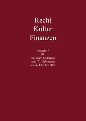 Grupp / Hufeld | Recht - Kultur - Finanzen | Buch | 978-3-8114-5352-4 | sack.de