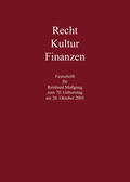 Grupp / Hufeld |  Recht - Kultur - Finanzen | Buch |  Sack Fachmedien