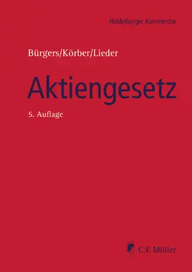 Bürgers / Becker / Körber | Aktiengesetz | E-Book | www.sack.de