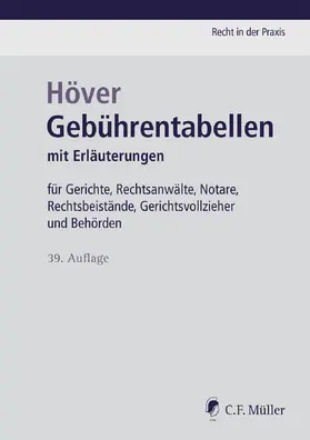 Höver  |  Gebührentabellen | Buch |  Sack Fachmedien