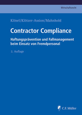 Klösel / Klötzer-Assion / Mahnhold | Contractor Compliance | Buch | 978-3-8114-5956-4 | sack.de