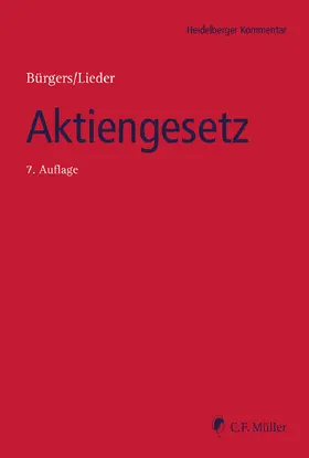 Bürgers / Lieder / Becker |  Aktiengesetz | Buch |  Sack Fachmedien