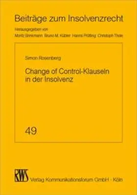 Rosenberg |  Change of Control-Klauseln in der Insolvenz | Buch |  Sack Fachmedien