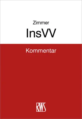 Zimmer |  InsVV | eBook | Sack Fachmedien