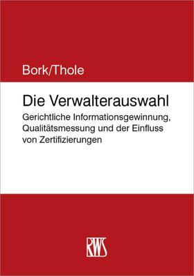 Bork / Bork/Thole / Thole | Die Verwalterauswahl | E-Book | sack.de