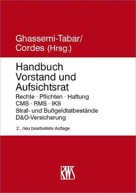 Ghassemi-Tabar / Cordes | Handbuch Vorstand und Aufsichtsrat | E-Book | sack.de