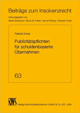 Ernst / Enst |  Publizitätspflichten für schuldenbasierte Übernahmen | eBook | Sack Fachmedien