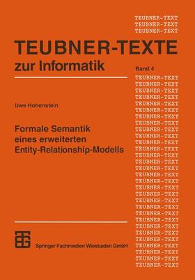 Formale Semantik eines erweiterten Entity-Relationship-Model | Buch | 978-3-8154-2052-2 | sack.de