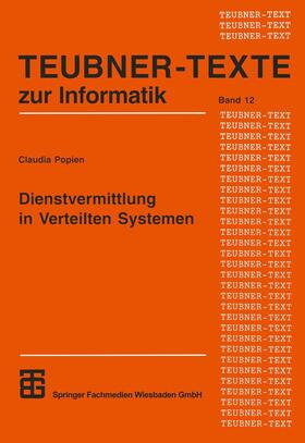 Dienstvermittlung in Verteilten Systemen | Buch | 978-3-8154-2062-1 | sack.de