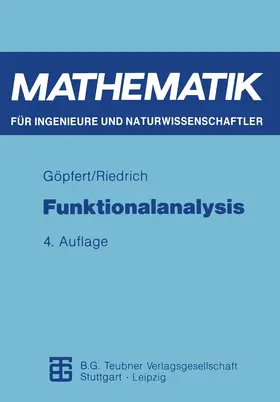 Göpfert / Riedrich |  Funktionalanalysis | Buch |  Sack Fachmedien