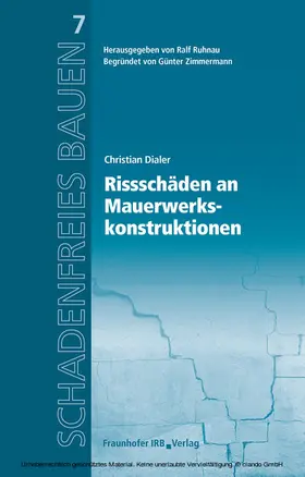 Dialer / Ruhnau |  Rissschäden an Mauerwerkskonstruktionen | eBook | Sack Fachmedien