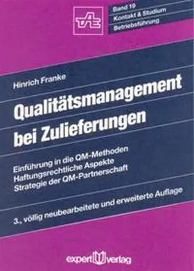 Franke |  Qualitätsmanagement bei Zulieferungen | Buch |  Sack Fachmedien