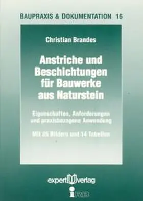 Brandes |  Anstriche und Beschichtungen für Bauwerke aus Naturstein | Buch |  Sack Fachmedien