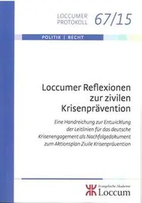 Schaper |  Loccumer Reflexionen zur zivilen Krisenprävention | Buch |  Sack Fachmedien