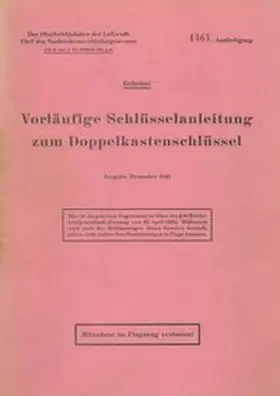 Heise |  Vorläufige Schlüsselanleitung zum Doppelkastenschlüssel | Buch |  Sack Fachmedien