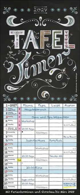 Tafel Timer 2027 | Sonstiges |  Sack Fachmedien