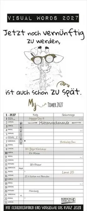  My Timer Visual Words 2027 | Sonstiges |  Sack Fachmedien