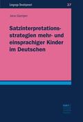 Gamper |  Satzinterpretationsstrategien mehr- und einsprachiger Kinder im Deutschen | eBook | Sack Fachmedien
