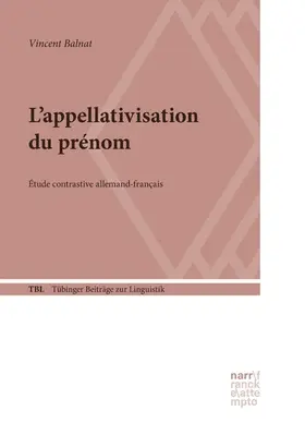 Balnat |  L'appellativisation du prénom | eBook | Sack Fachmedien