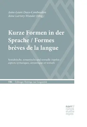 Daux-Combaudon / Larrory-Wunder |  Kurze Formen in der Sprache / Formes brèves de la langue | eBook | Sack Fachmedien