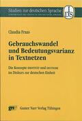 Fraas |  Gebrauchswandel und Bedeutungsvarianz in Textnetzen | eBook | Sack Fachmedien