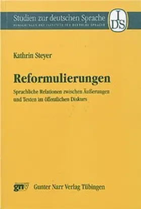 Steyer |  Reformulierungen | eBook | Sack Fachmedien