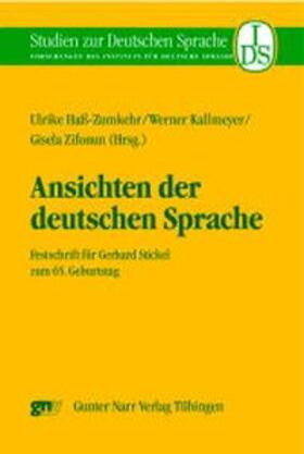 Haß-Zumkehr / Kallmeyer / Zifonun |  Ansichten der deutschen Sprache | Buch |  Sack Fachmedien