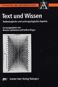 Lachmann / Rieger |  Text und Wissen | Buch |  Sack Fachmedien